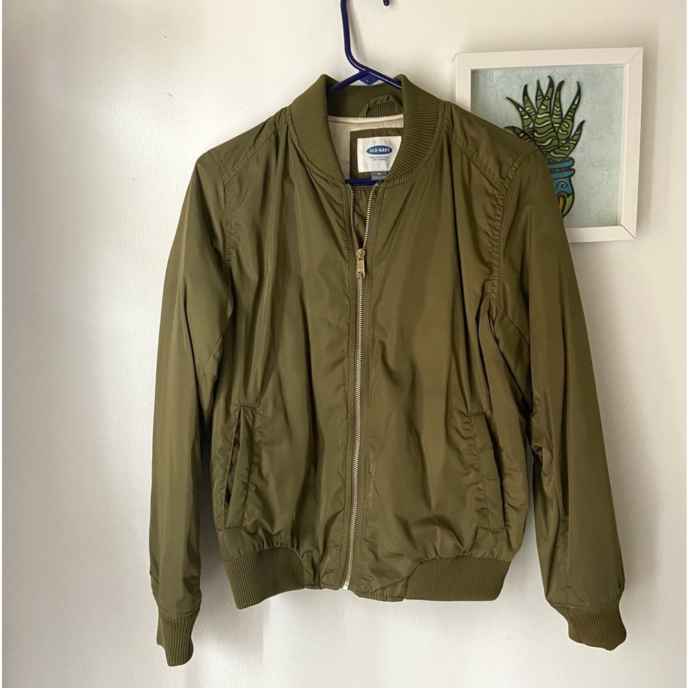 Old Navy Olive Green Bomber Jacket